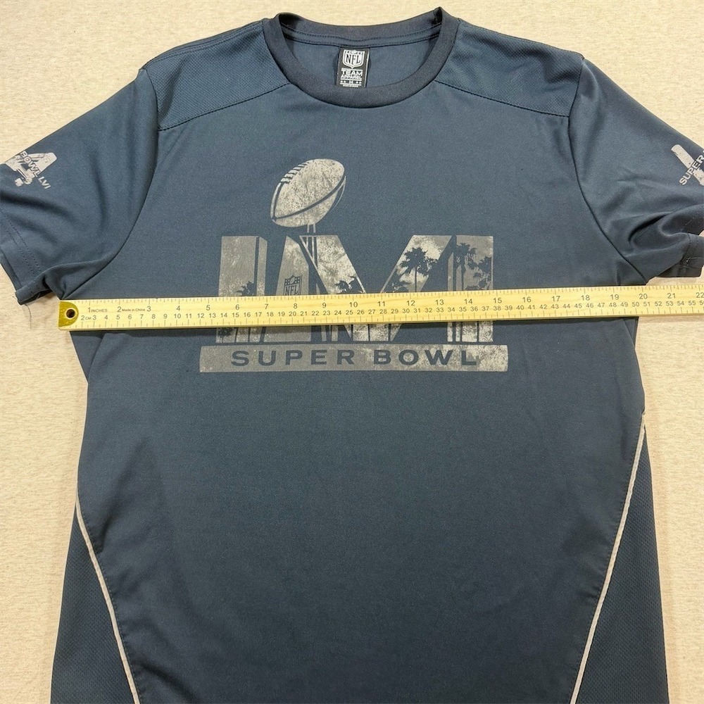 NFL Team Apparel Super Bowl LVI Mens T-Shirt Size M Blue Graphic Short Sleeve - Picture 3 of 8